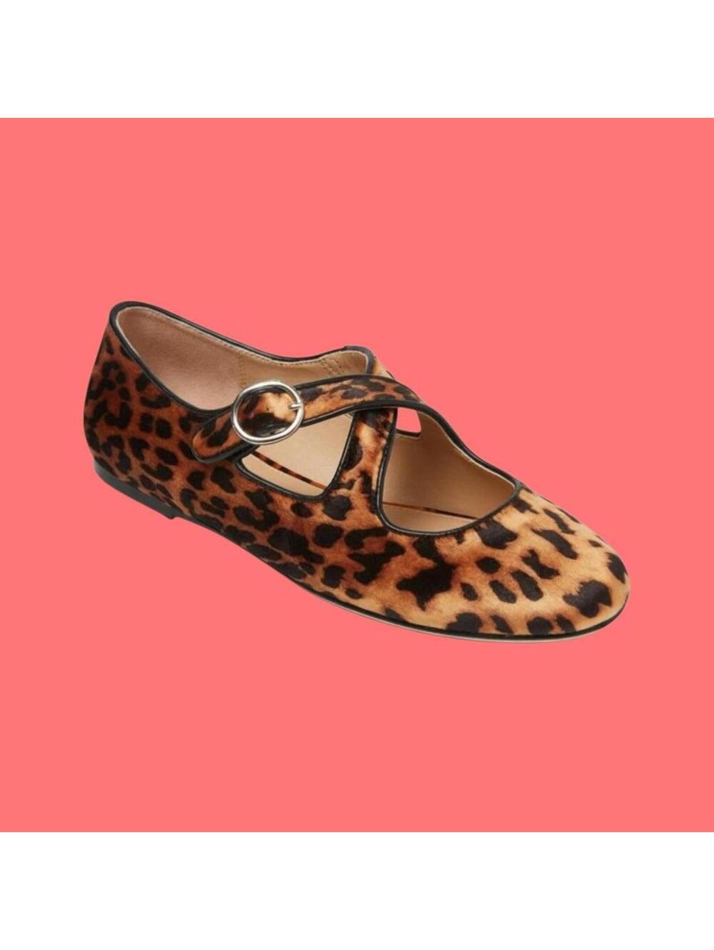 A New Day Leopard Print Mary Jane Flats